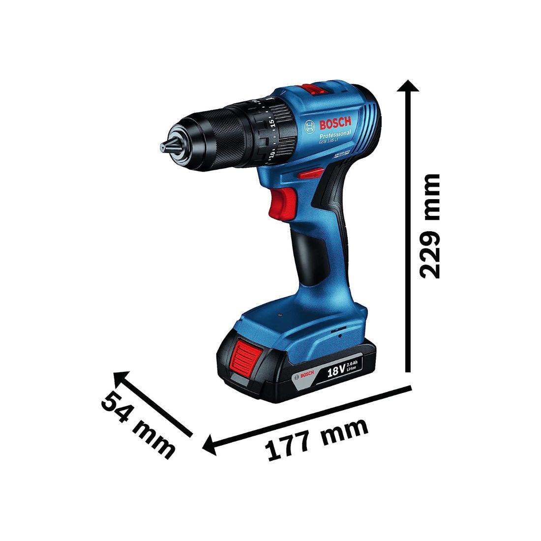 Bosch GSB 185-LI Professional Cordless Combi Drill - 18V, 13mm Bosch GSB 185-LI Professional Cordless Combi Drill - 18V, 13mm