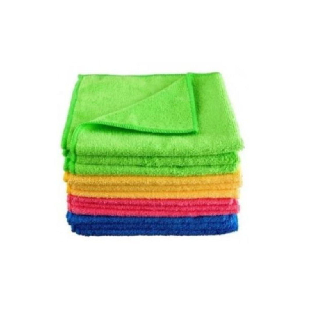 Cisne CISNE-310440 Microfiber Cleaning Cloths 38x40 Blue, Green, Yellow, Red & Pink