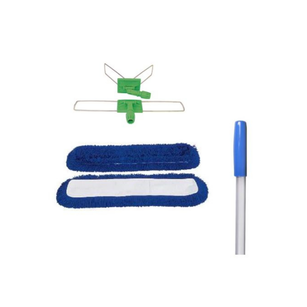 Dust Mop Set 80cm With Aluminium Handle Blue