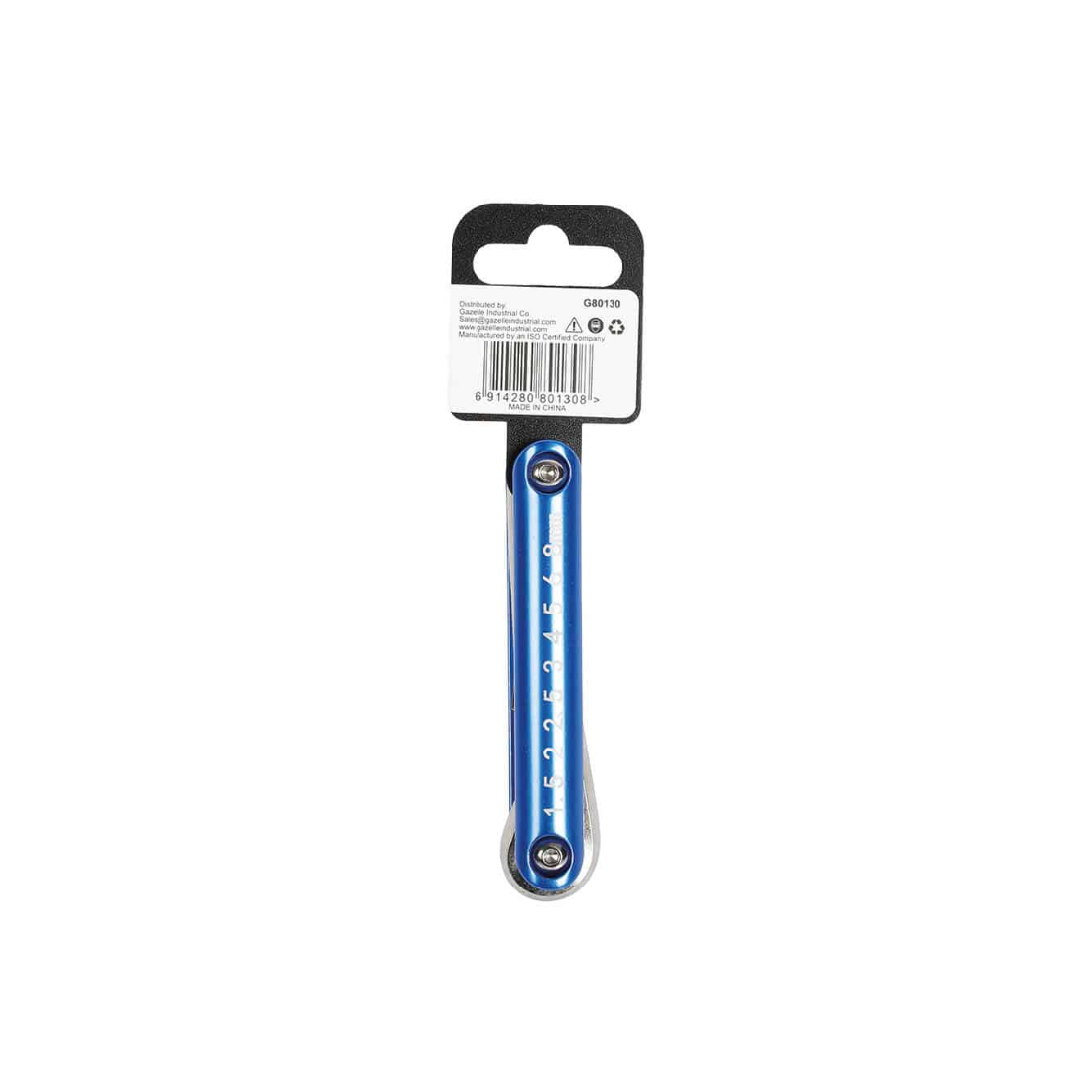 Gazelle Folding Metric Hex Key Set 8 Pcs 1.5-8mm G80130 Gazelle Folding Metric Hex Key Set 8 Pcs 1.5-8mm G80130