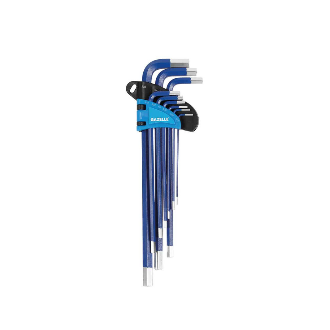 Gazelle Long Arm Ballpoint Hex Key Set 9 Pcs 1.5-10mm G80141