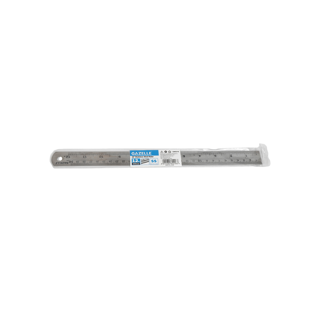 Gazelle Stainless Steel Ruler 12 Inch G80218 Gazelle Stainless Steel Ruler 12 Inch G80218