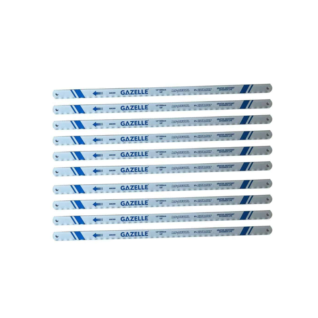 Gazelle Bimetal Cobalt Hacksaw Blades 12 Inch X 18T G80368 - 100 Pieces Gazelle Bimetal Cobalt Hacksaw Blades 12 Inch X 18T G80368 - 100 Pieces