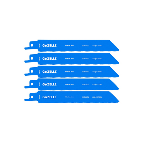 Gazelle Bimetal Reciprocating Blades For Metal 6 Inch (150mm) G80385 - 5 Pieces Gazelle Bimetal Reciprocating Blades For Metal 6 Inch (150mm) G80385 - 5 Pieces