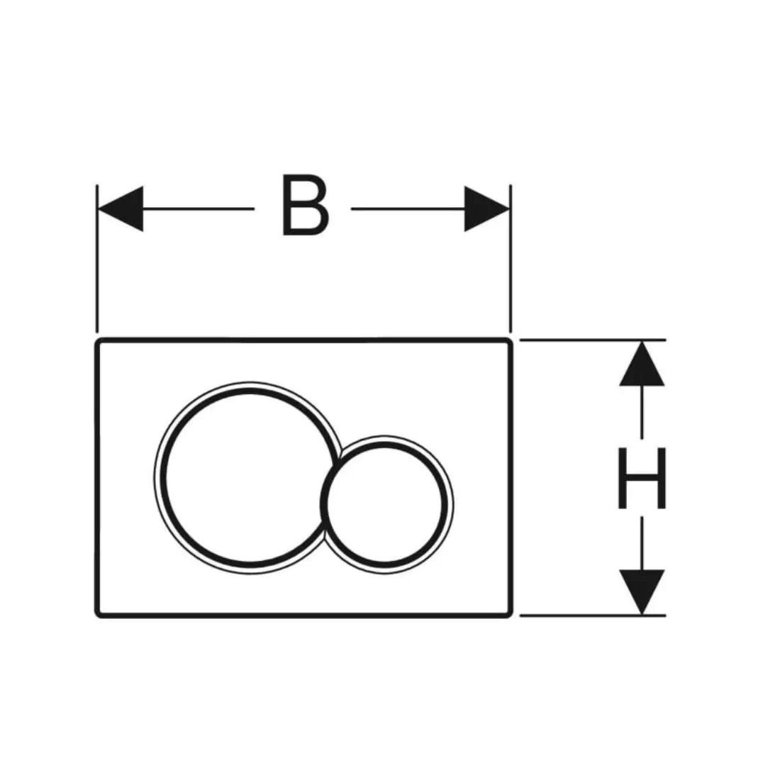 Geberit 115.770.21.5 Sigma01  Actuator Plate Dual Flush - Bright Chrome Geberit 115.770.21.5 Sigma01  Actuator Plate Dual Flush - Bright Chrome