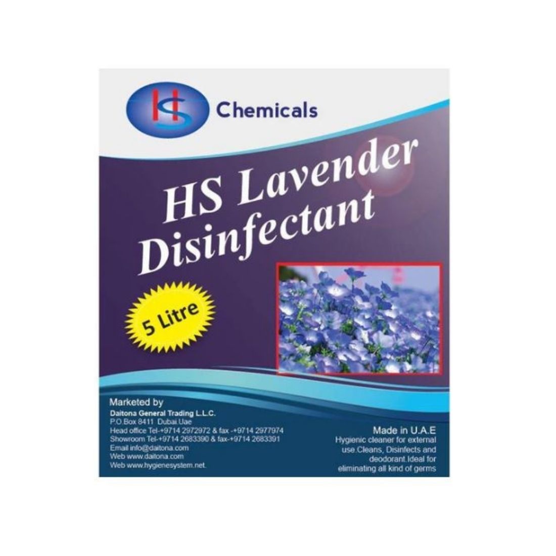 Hygiene System Disinfectant Floor Cleaner 5L - Lavender Hygiene System Disinfectant Floor Cleaner 5L - Lavender