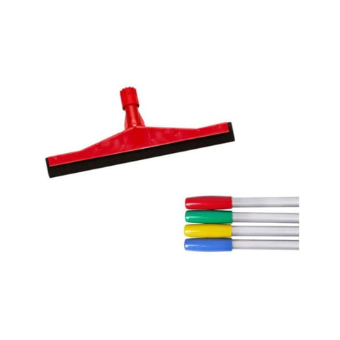 IPC Pulex Floor Squeegee with Aluminium Handle 75cm - Red, Yellow, Blue & Green IPC Pulex Floor Squeegee with Aluminium Handle 75cm - Red, Yellow, Blue & Green