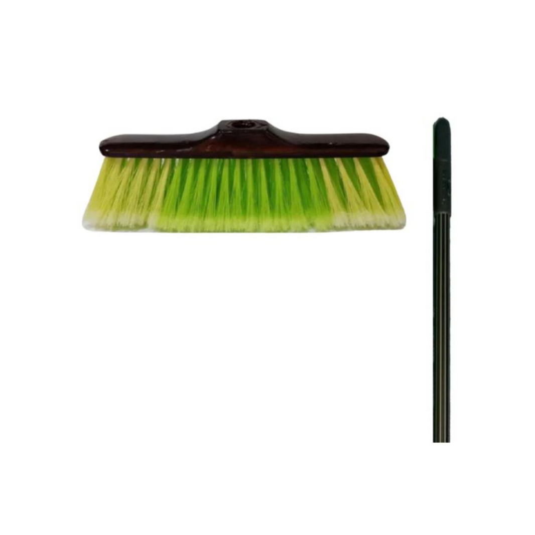 KSA391+MH Soft Broom With Metal Handle Green