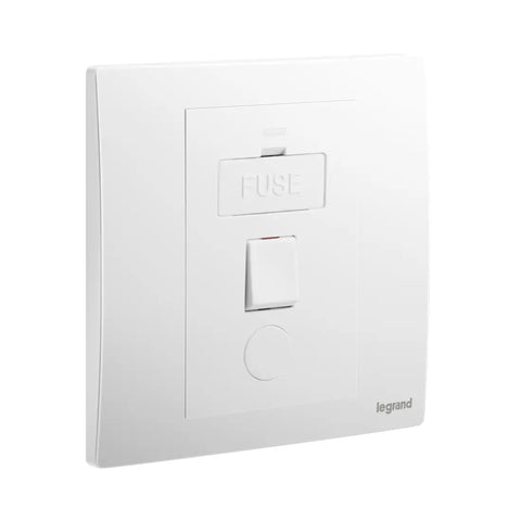 Legrand Mallia Senses 1 Gang 13A Switched Fused Connection Unit with Cord Outlet 281141 Legrand Mallia Senses 1 Gang 13A Switched Fused Connection Unit with Cord Outlet 281141