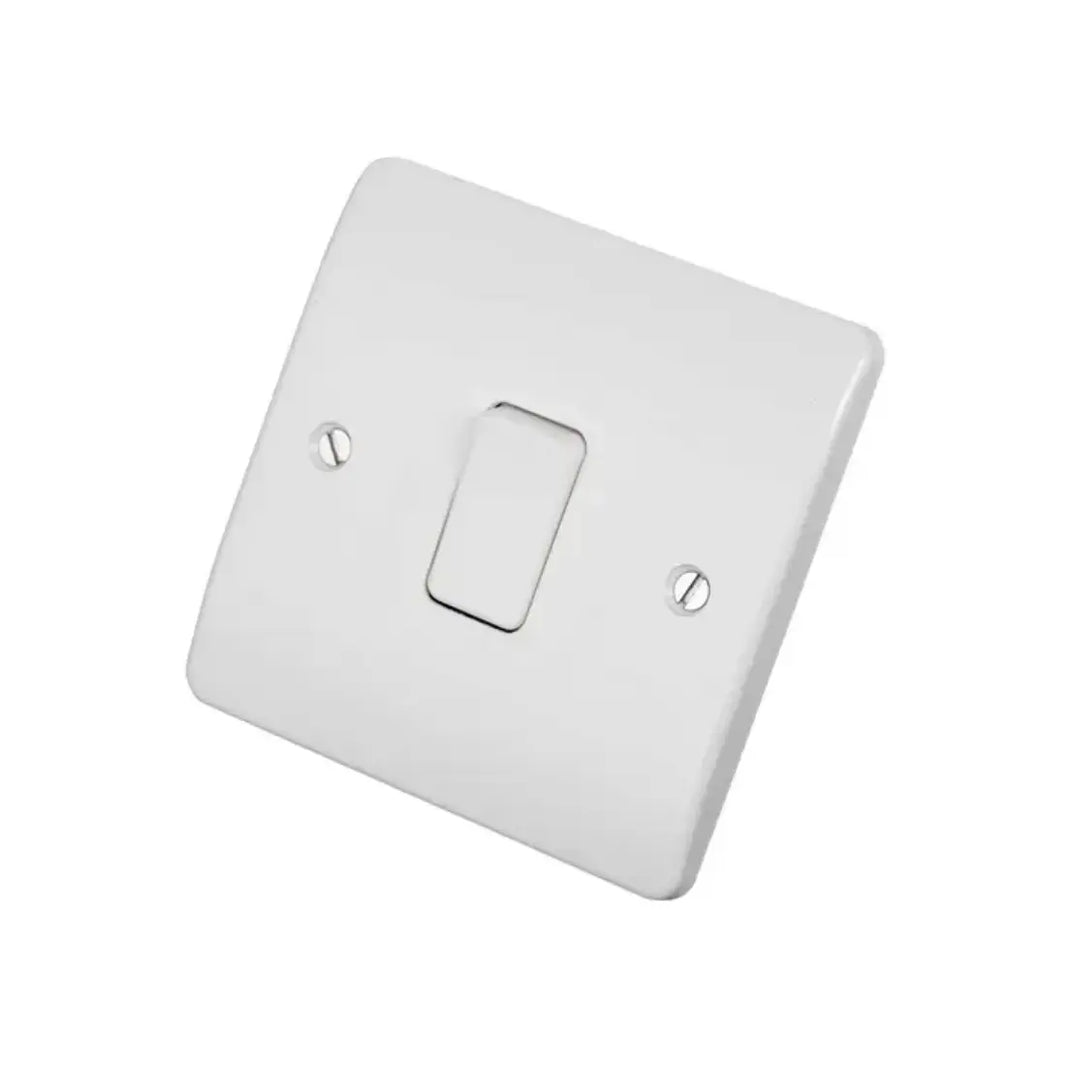 MK Logic Plus 10A 1G Intermediate Plate Switch K4875WHI - White
