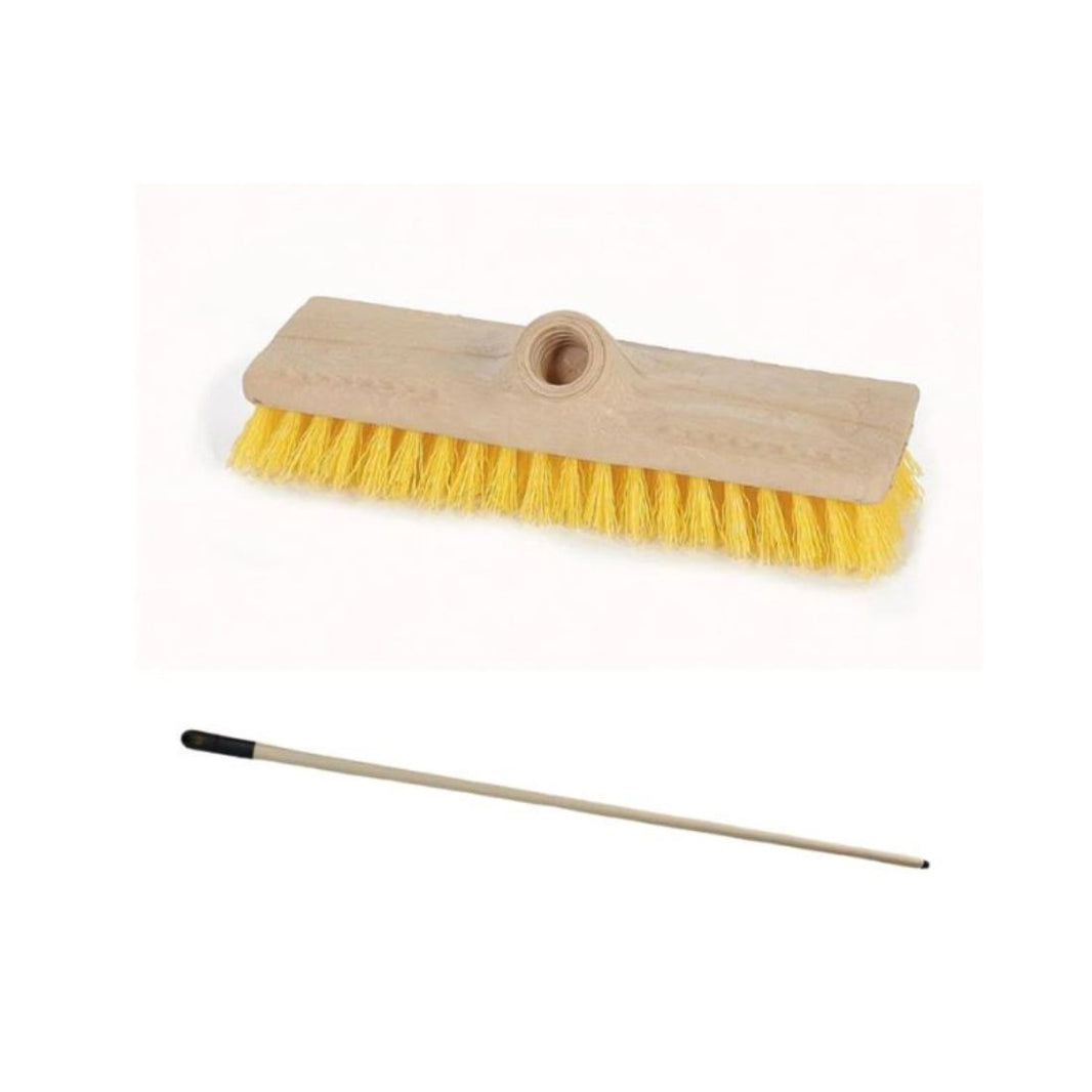 Mr. Brush MR630.24+MH Superior Floor Brush With Metal Handle Yellow