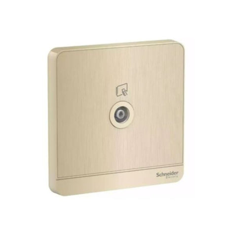 Schneider Electric AvatarOn TV Socket 75 Ohm E8331TV_GH - Metal Gold Hairline Schneider Electric AvatarOn TV Socket 75 Ohm E8331TV_GH - Metal Gold Hairline