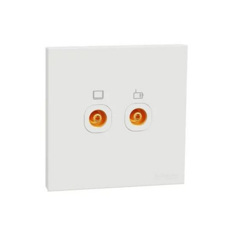Schneider Electric TV Master/FM Socket 2 Gangs E8732TVFMM_WE - White Schneider Electric TV Master/FM Socket 2 Gangs E8732TVFMM_WE - White