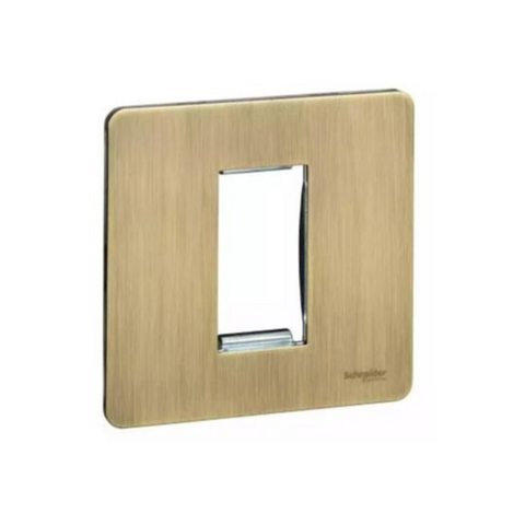Schneider Electric Ultimate Screwless Euro Modular 1 Gang GU8450AB - Antique Brass Schneider Electric Ultimate Screwless Euro Modular 1 Gang GU8450AB - Antique Brass