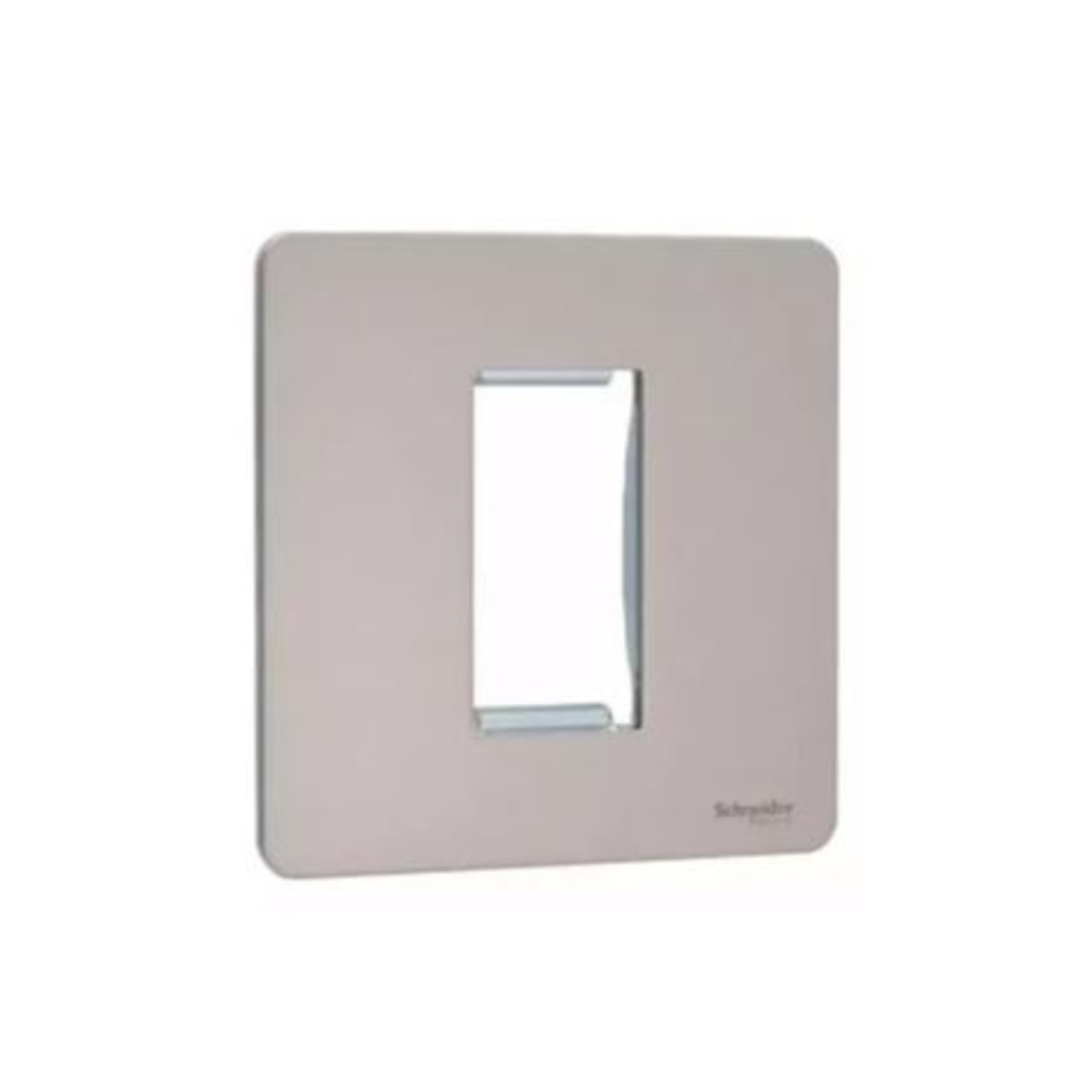 Schneider Electric Ultimate Low Profile: Piastra A 2 Uscite Cromata Spazzolata, Profondità 5 Mm