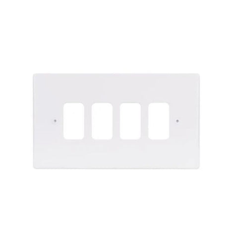 Schneider Electric Ultimate Moulded Plate Grid System 4 Gangs GUG04G - White Schneider Electric Ultimate Moulded Plate Grid System 4 Gangs GUG04G - White