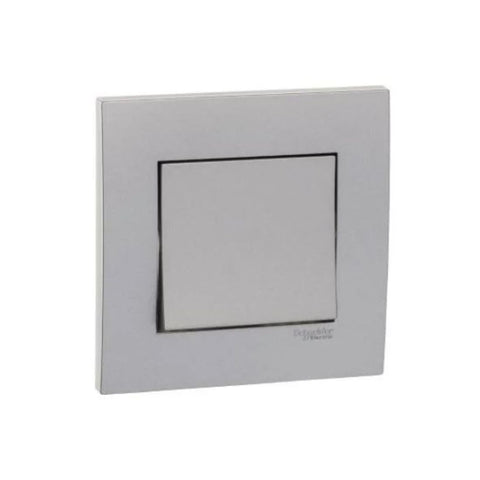 Schneider Electric 1 Gang 1 Way Switch 16AX 250V KB31_1_AS - Aluminium Silver Schneider Electric 1 Gang 1 Way Switch 16AX 250V KB31_1_AS - Aluminium Silver