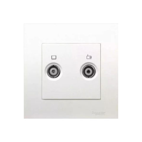 Schneider Electric TV And FM Outlet 2 Gang KB32TVFM - White Schneider Electric TV And FM Outlet 2 Gang KB32TVFM - White
