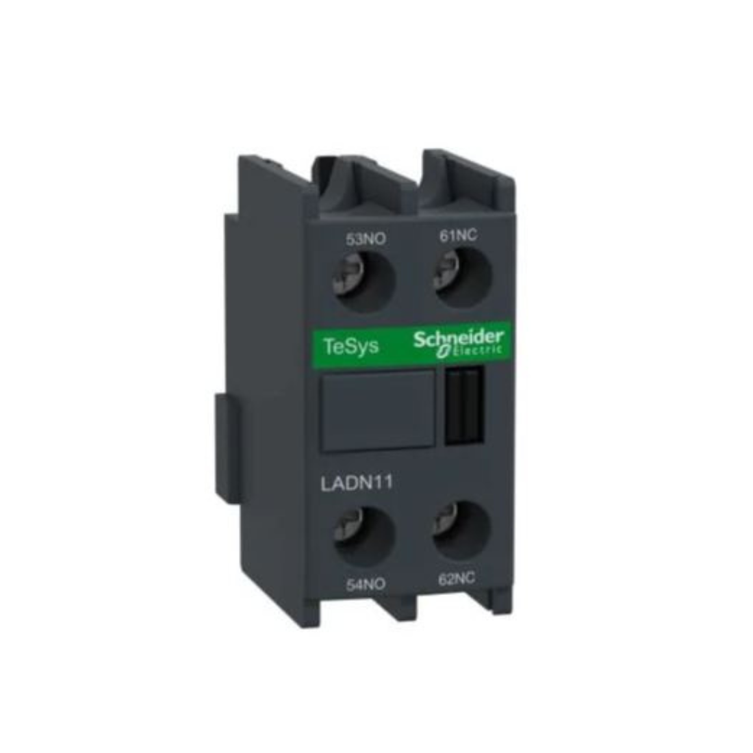 Schneider Electric TeSys D Auxiliary Contact Block 1NO + 1NC Front Mounting Screw Terminals LADN11 Schneider Electric TeSys D Auxiliary Contact Block 1NO + 1NC Front Mounting Screw Terminals LADN11