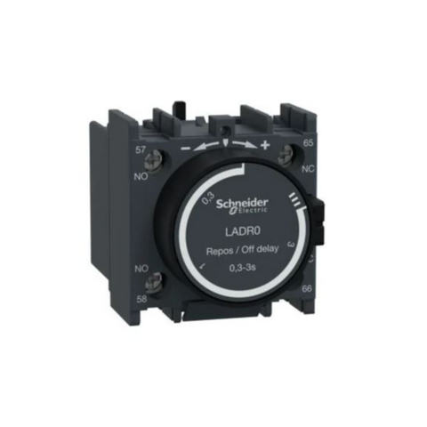 Schneider Electric TeSys D Time Delay Auxiliary Contact Block 1 NO + 1 NC Screw Clamp Terminals LADR0 Schneider Electric TeSys D Time Delay Auxiliary Contact Block 1 NO + 1 NC Screw Clamp Terminals LADR0