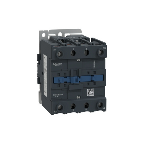 Schneider Electric TeSys D Contactor 4P(2 NO + 2 NC) AC-1 <= 440V 60A 220V AC 50/60Hz Coil LC1D40008M7 Schneider Electric TeSys D Contactor 4P(2 NO + 2 NC) AC-1 <= 440V 60A 220V AC 50/60Hz Coil LC1D40008M7
