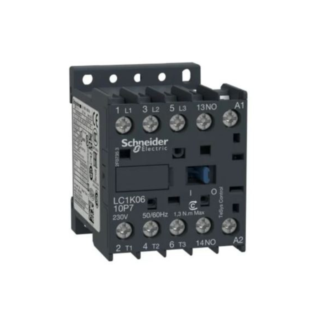 Schneider Electric TeSys K Contactor 3P AC-3 <= 440V 6A 1 NO Aux. 110V AC Coil LC1K0610F7 Schneider Electric TeSys K Contactor 3P AC-3 <= 440V 6A 1 NO Aux. 110V AC Coil LC1K0610F7