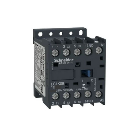 Schneider Electric TeSys K Contactor 3P AC-3 <= 440V 9A - 1 NO Aux. 230V AC Coil LC1K0910P7 Schneider Electric TeSys K Contactor 3P AC-3 <= 440V 9A - 1 NO Aux. 230V AC Coil LC1K0910P7