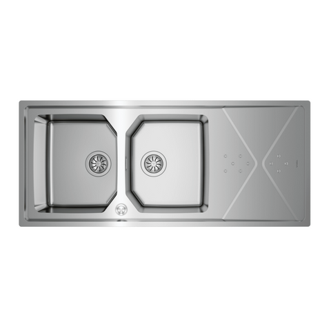Teka 2-In-1 Installation Stainless Steel Sink Brooklyn 80 M-XP 2B 1D Teka 2-In-1 Installation Stainless Steel Sink Brooklyn 80 M-XP 2B 1D