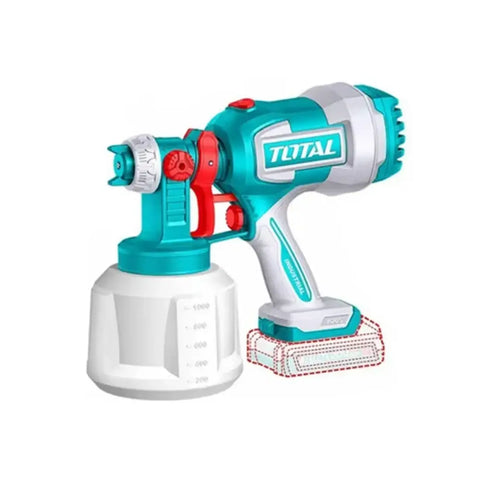 Total Tools Cordless Spray Gun 20V 0.1-0.2Bar Pressure TSGLI20042 Total Tools Cordless Spray Gun 20V 0.1-0.2Bar Pressure TSGLI20042