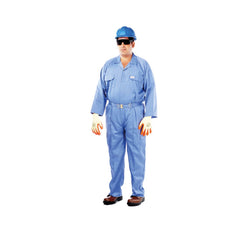 Vaultex 1PV 100% Twill Coverall - Petrol Blue - Slide 1