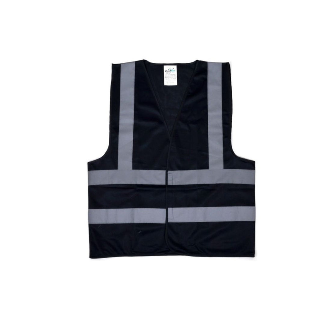 Vaultex CKD Reflective Fabric Vest - 116 GSM, Black