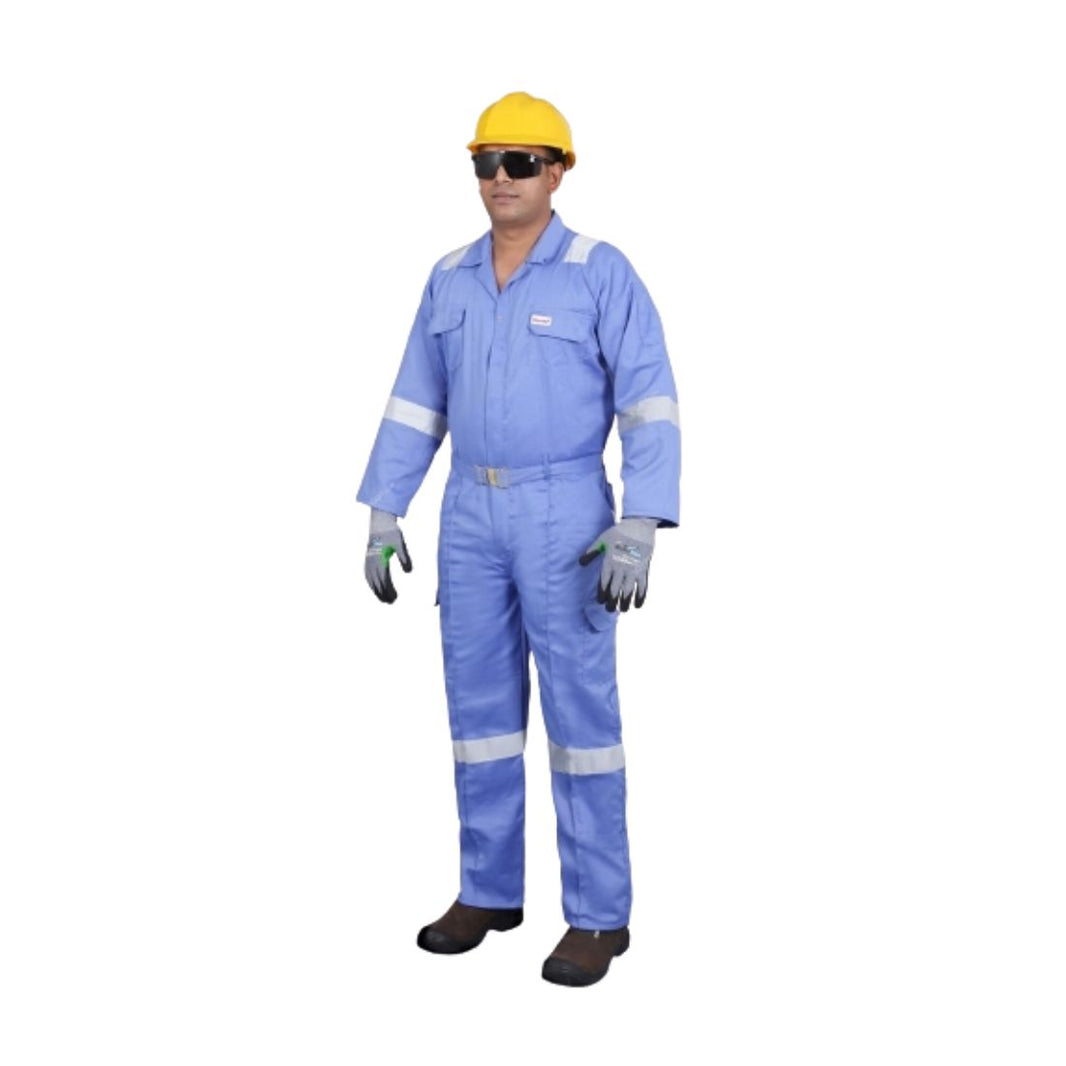Vaultex DEC 100% Twill Coverall With Reflective - Petrol Blue