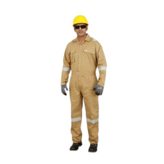 Vaultex ETD 100% Cotton Coverall With Reflective - Beige - Slide 1