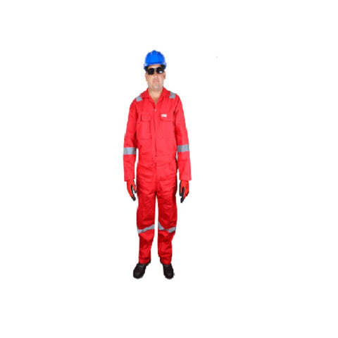 Vaultex RCD 100% Cotton Coverall With Reflective - Red Vaultex RCD 100% Cotton Coverall With Reflective - Red