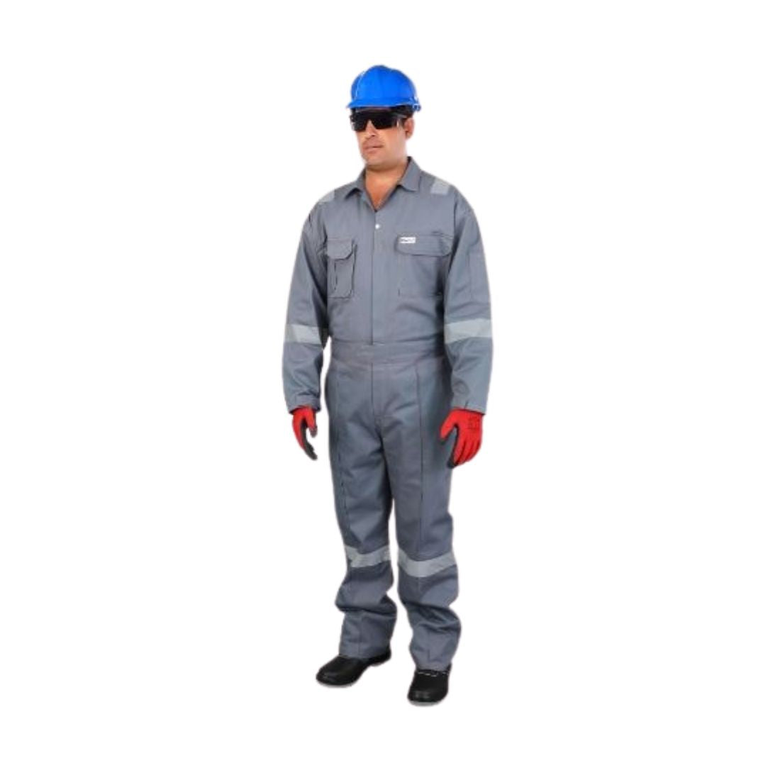Vaultex TOP 100% Cotton Coverall With Reflective - Grey Vaultex TOP 100% Cotton Coverall With Reflective - Grey