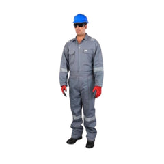Vaultex TOP 100% Cotton Coverall With Reflective - Grey - Slide 1