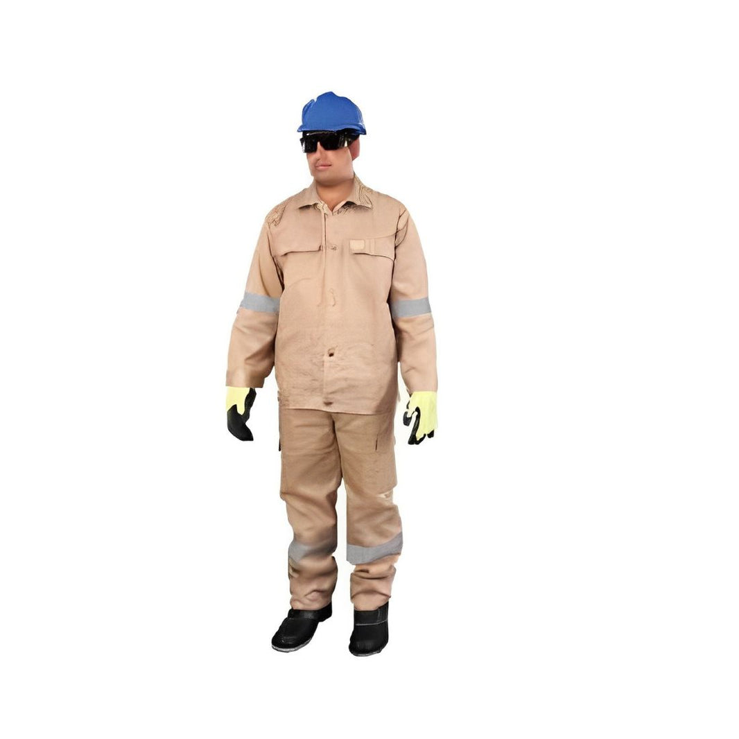 Vaultex UDO 100% Twill Pant & Shirt With Reflective - Beige