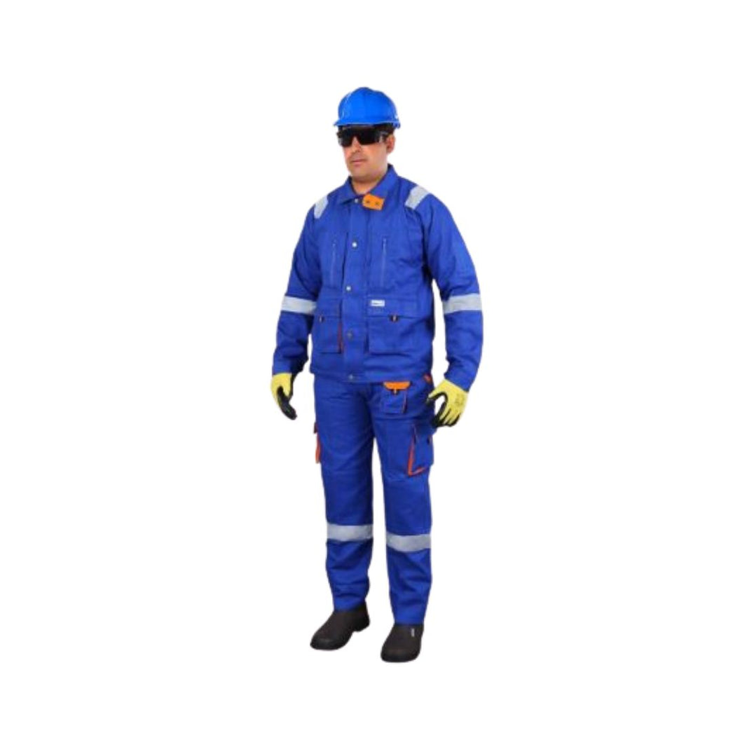 Vaultex VFU 100% Cotton Pant & Shirt With Reflective - Royal Blue