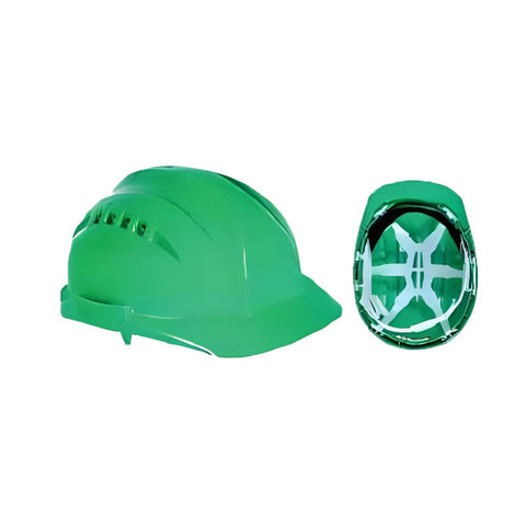 Vaultex VHV Ventilated Safety Helmet With Pinlock Suspension - Green Vaultex VHV Ventilated Safety Helmet With Pinlock Suspension - Green