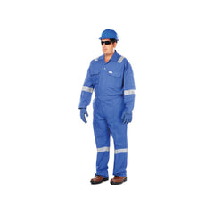 Vaultex VRB 100% Cotton Coverall With Reflective - Royal Blue - Slide 1