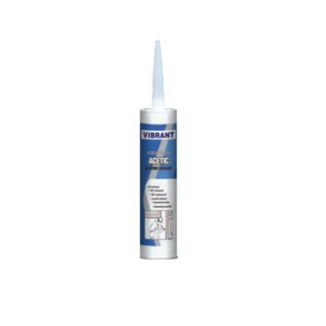 Vibrant SILICONE-650 Acetic Silicone Sealant - 240g, White