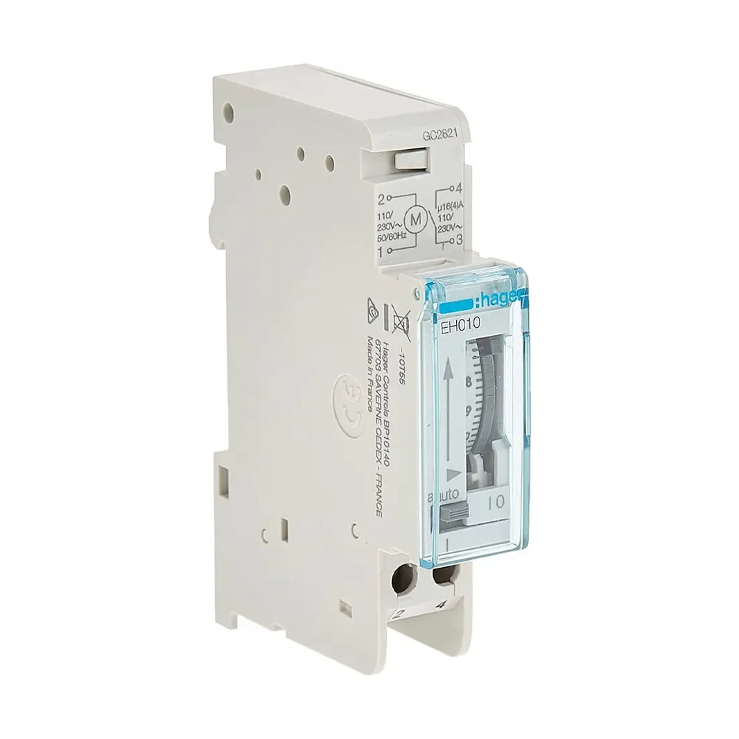 Hager EH010 Daily Time Switch 1 Channel, 16A, 1 Module