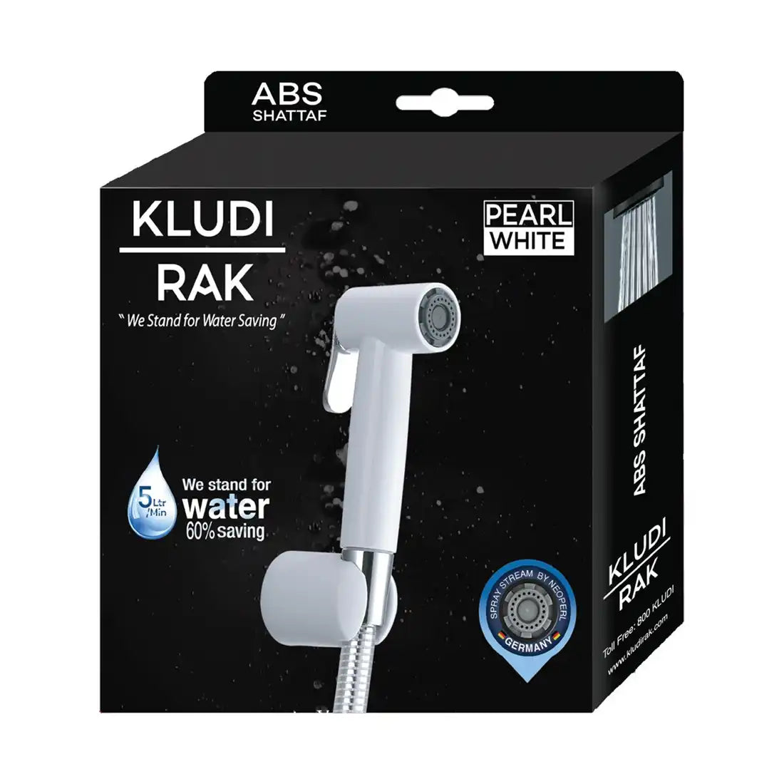 Kludi Rak RAK32009-09 ABS Shattaf Hand Sprayer & Hose - White Kludi Rak RAK32009-09 ABS Shattaf Hand Sprayer & Hose - White
