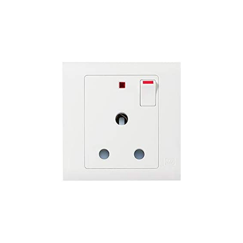 MK Essentials MV2893WHI 15A 1G DP Switch Socket - White MK Essentials MV2893WHI 15A 1G DP Switch Socket - White