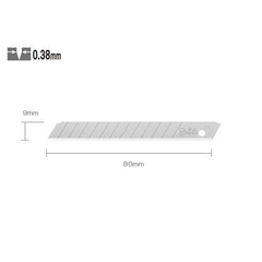 Olfa ASB-10 Snap-Off Knife Spare Blades 9mm x 80mm 10 pcs - Slide 2