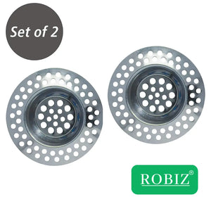 Robiz Kitchen Sink Drain Stainless-Steel Sieve - 2 Pcs