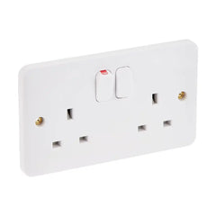 Schneider Electric Lisse Switched Socket GGBL3020NIS British Standard, 2 Gangs 13 A - White - Slide 2