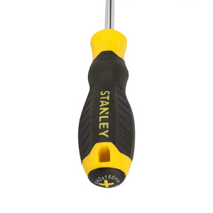 Stanley STMT60811-8 Phillips Screwdriver with Magnetized Tip, Cushion Grip PH2 x 150mm (+) Black & Yellow