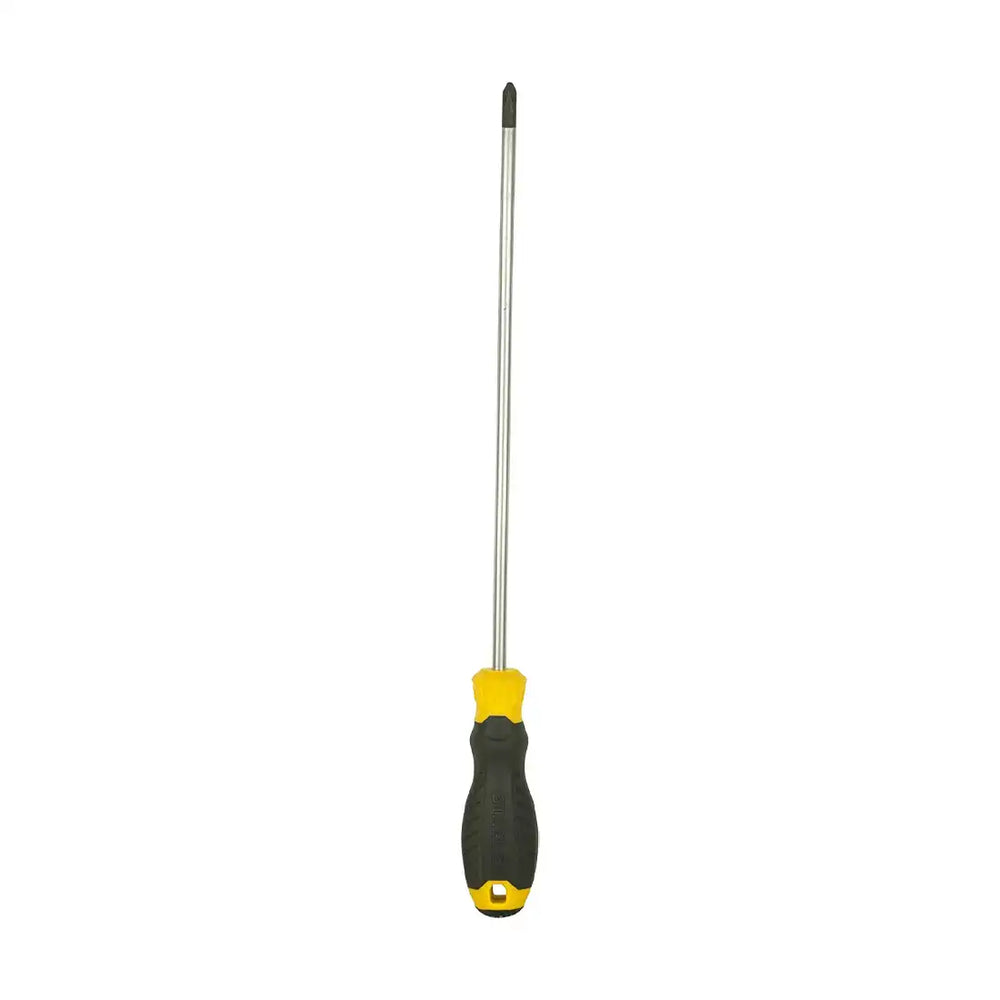 Stanley STMT60812-8 Phillips Screwdriver with Magnetized Tip, Cushion Grip PH2 x 200mm (+) Black & Yellow