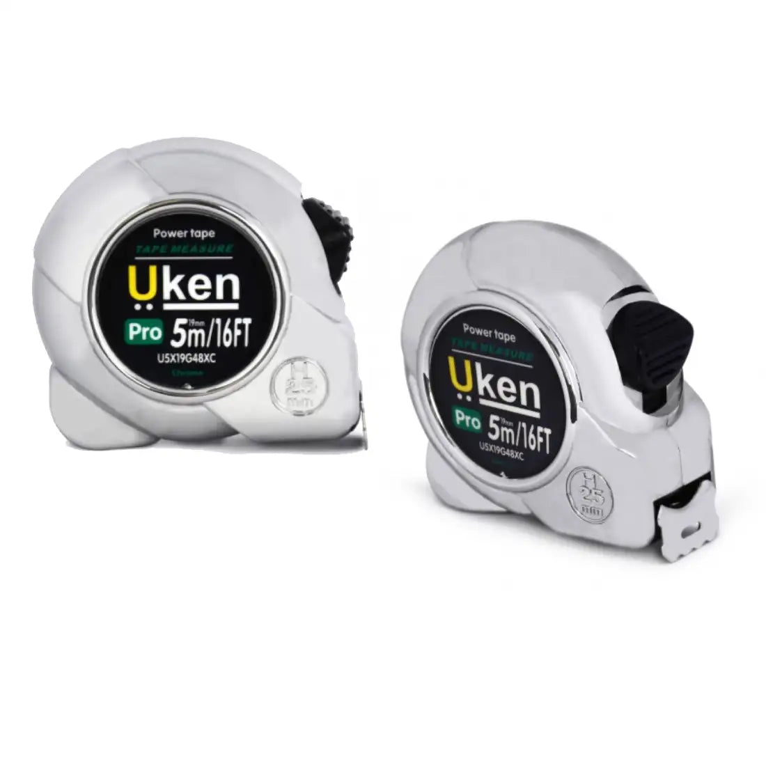 Uken U5X19G48XC Pro Measuring Tape 5m - Chrome Uken U5X19G48XC Pro Measuring Tape 5m - Chrome